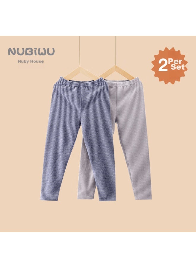Nubiwu Children's Autumn Long Johns, 2-pack, Seamless Underwear Leggings For Boys And Girls, Fall/winter Thermal Pants - Image 1