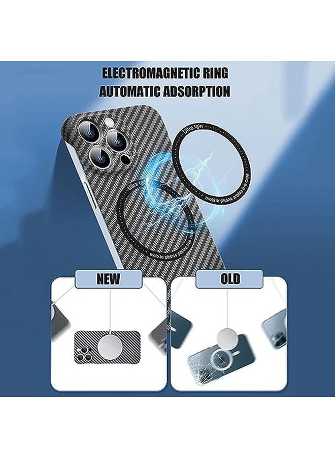 erorex Case For Iphone 15 Pro Carbon Fiber Texture Compatible With Mag Sa Fe Ultra Thin Military Grade Drop Protection Borderless Rigid Phone Protective Case Iphone 15 Pro Black - Image 4