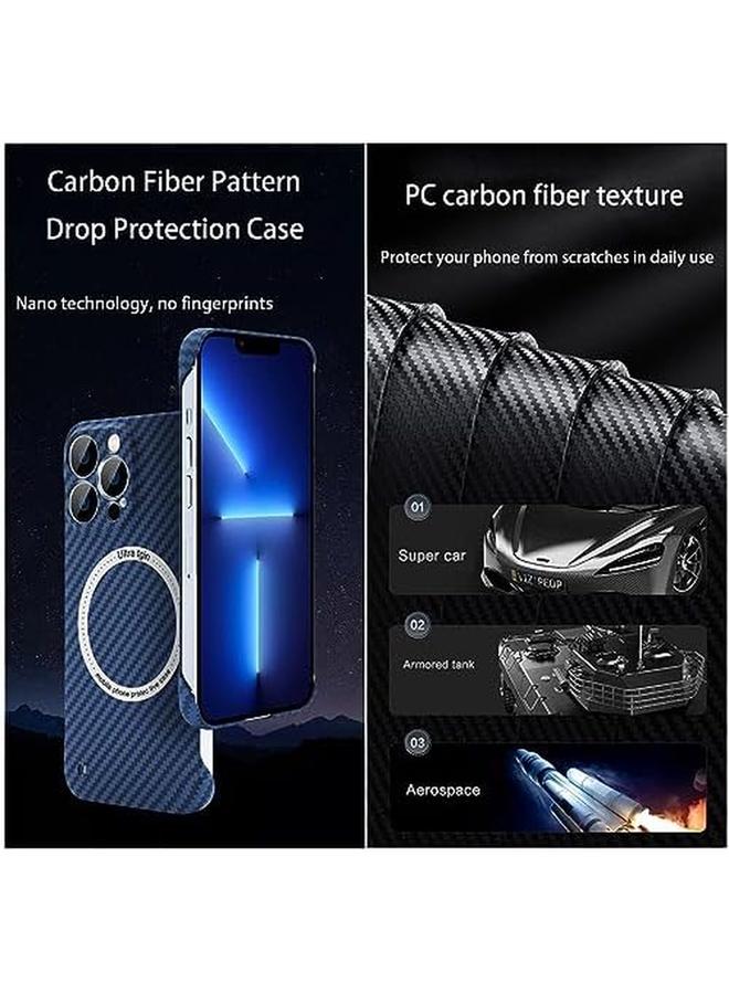 erorex Case For Iphone 15 Pro Carbon Fiber Texture Compatible With Mag Sa Fe Ultra Thin Military Grade Drop Protection Borderless Rigid Phone Protective Case Iphone 15 Pro Black - Image 3