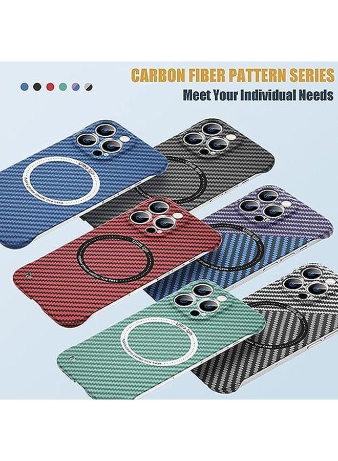 erorex Case For Iphone 15 Pro Carbon Fiber Texture Compatible With Mag Sa Fe Ultra Thin Military Grade Drop Protection Borderless Rigid Phone Protective Case Iphone 15 Pro Black - Image 5