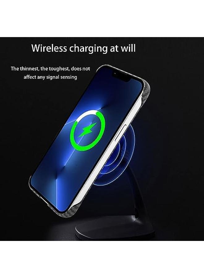 erorex Case For Iphone 15 Pro Carbon Fiber Texture Compatible With Mag Sa Fe Ultra Thin Military Grade Drop Protection Borderless Rigid Phone Protective Case Iphone 15 Pro Black - Image 2