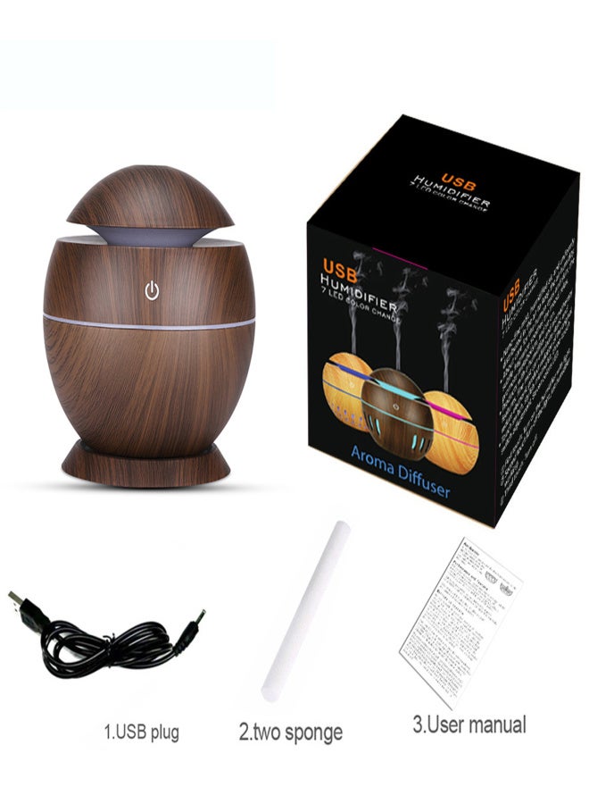USB Humidifier 7 Color LED Lights Oil Aroma Diffuser Cool Mist Maker Night Light for Home Office - Image 5