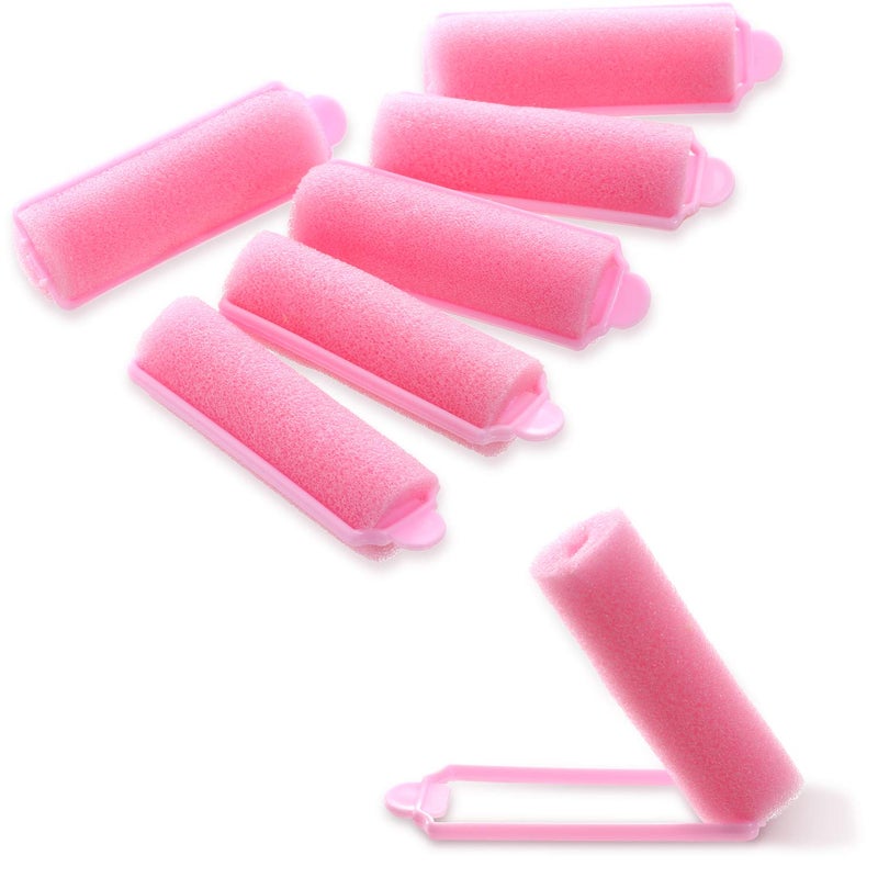 Zhehao 36 Pcs Sponge Hair Rollers Small Pink Foam Heatless Curls Rollers for Short Long Hair Flexible Sleeping Hairdressing Curler for Women Hair Styling(0.79 x 2.76 Inch,Pink) - Image 2