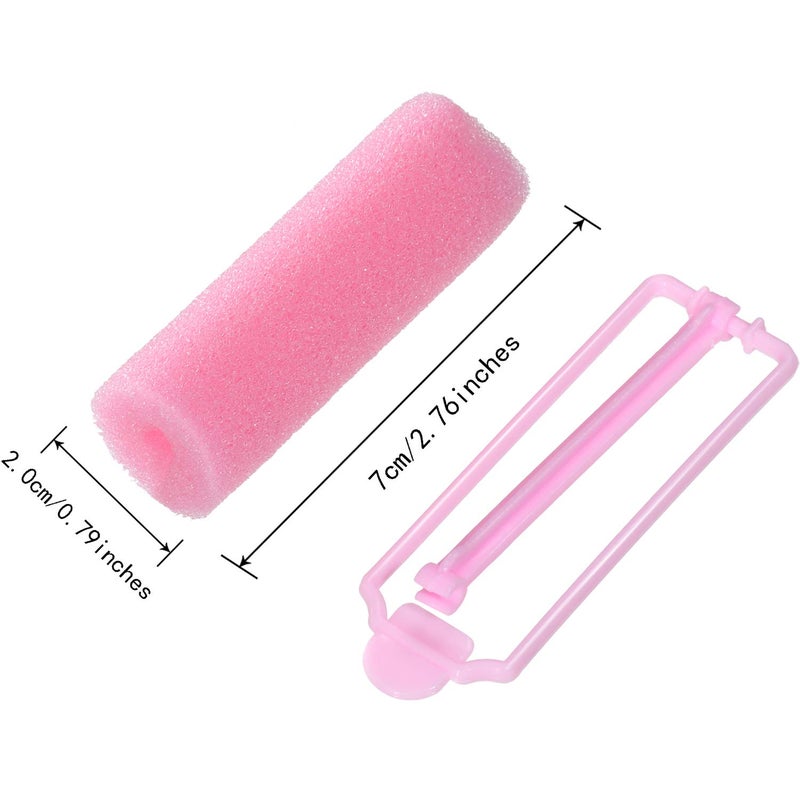 Zhehao 36 Pcs Sponge Hair Rollers Small Pink Foam Heatless Curls Rollers for Short Long Hair Flexible Sleeping Hairdressing Curler for Women Hair Styling(0.79 x 2.76 Inch,Pink) - Image 4