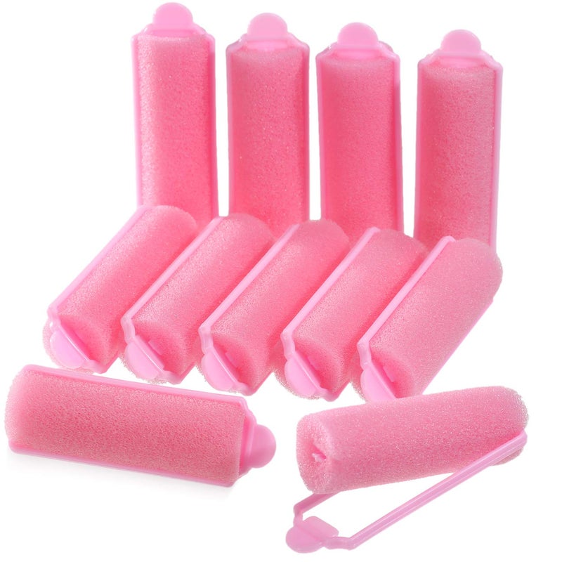 Zhehao 36 Pcs Sponge Hair Rollers Small Pink Foam Heatless Curls Rollers for Short Long Hair Flexible Sleeping Hairdressing Curler for Women Hair Styling(0.79 x 2.76 Inch,Pink) - Image 1