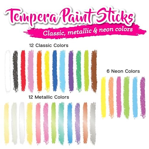 TULIP Tempera Paint FullSize Sticks Mega 30 Pack for Kids Rainbow Colors Age 3 Activity Play Date Fun Set - Image 3
