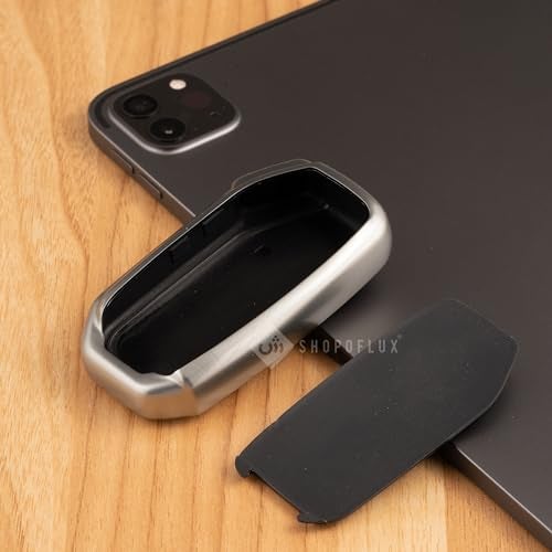 SHOPOFLUX Leather TPU Key Cover Compatible with Kia Seltos 2024 2023 Facelift HTX | Carens Calvis X Line | Sonet Facelift 4 Button Smart Key (Silver) - Image 5