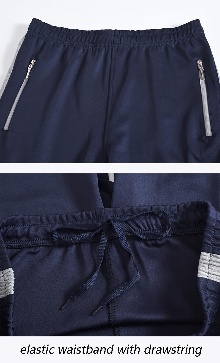 YSENTO Men's Tracksuits Outfits Set 2 Piece Jogging Suits Warm Up Sweatsuits Sweat Track Suits Sets Navy Grey XXL - Image 5