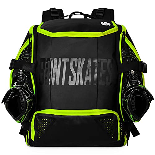 Bont Skates - Multi Sport Skate Backpack Travel Bag - Inline Ice Roller Speed Skating (Fluoro Yellow) - Image 4