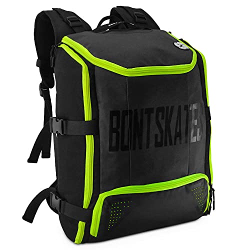 Bont Skates - Multi Sport Skate Backpack Travel Bag - Inline Ice Roller Speed Skating (Fluoro Yellow) - Image 1