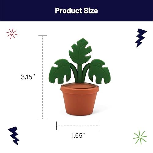GOOFBALLS Mini Garden Figurines for Desk Decor – Cute Accessories for Fairy Gardens, Terrariums, Succulent Pots & Office Spaces – Tiny Plant Decor Statues - Monstera - Image 2