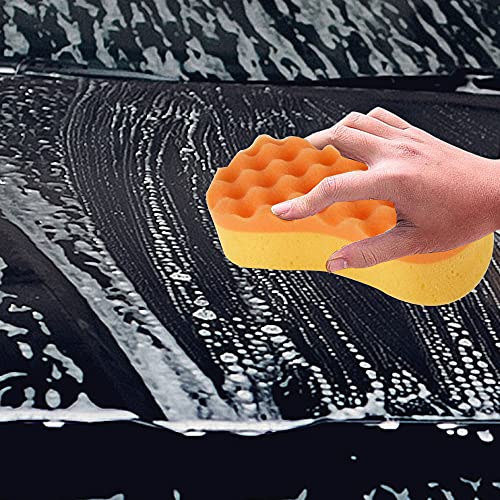 Kleeno by Cello Easy Grip Washing Sponge, 1pc, Orange & Yellow - Image 1