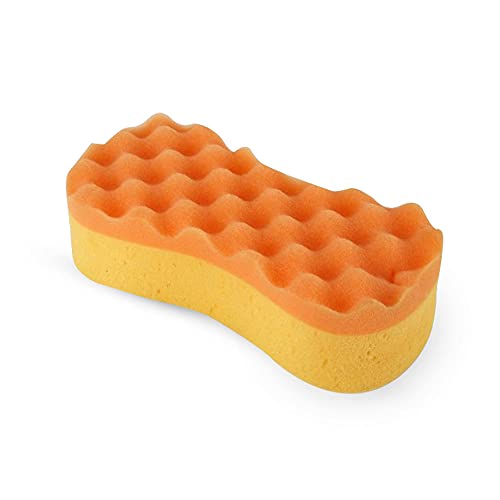 Kleeno by Cello Easy Grip Washing Sponge, 1pc, Orange & Yellow - Image 2