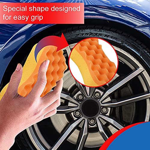 Kleeno by Cello Easy Grip Washing Sponge, 1pc, Orange & Yellow - Image 4