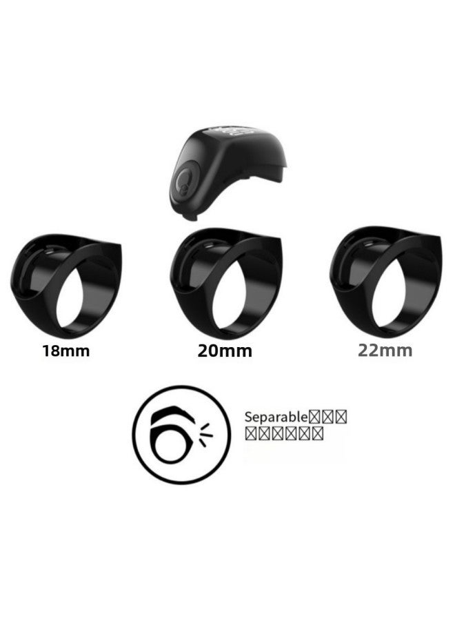 F03 بلاستيك مع ثلاث حلقات قابلة للاستبدال، عداد رقمي، حلقة ذكية - اللون: أسود - Image 4