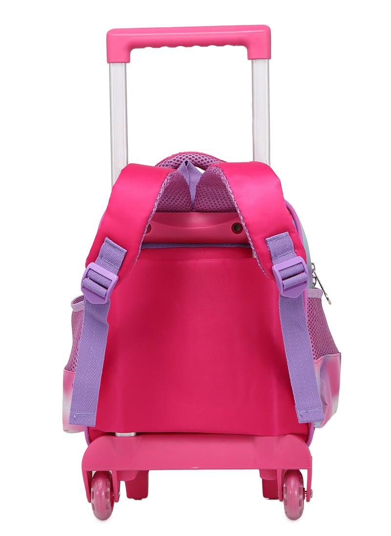 Stargold Baby Backpack 3Pcs For Baby Girls 1 lunch 1 Pencil Box And 1 Bag With Adjustable Strap For School 2 Wheels 12 Inch  - Image 3