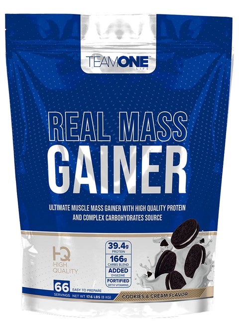 Real Mass Gainer With High Quality Protien Cookies and Cream Flavour 8 kg