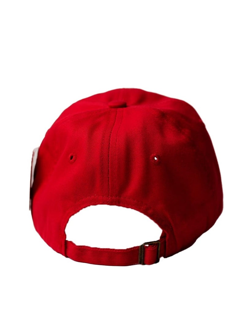 Dubshi Dubai Cap with Embroidery Red - Image 4