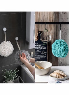 Excefore 3 Bags Of Hanging Bathroom Towel Super Fluffy Chenille Ball Towel Can Immediately Dry Hands With High Water Absorption  - Image 2