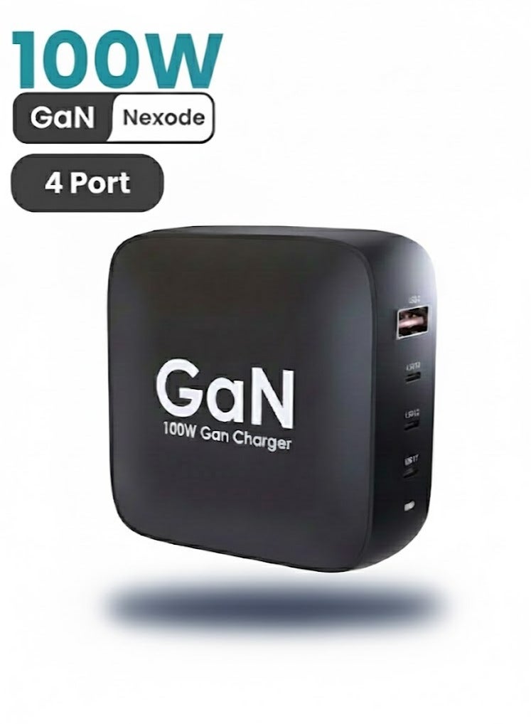 HAKK 100W GaN Fast Charger 4-Port Nexode USB-C PD Wall Adapter | Multi-Port High-Speed Charging Station for MacBook Pro, iPhone, Samsung Galaxy, iPad Pro & USB-C Laptops - Image 1