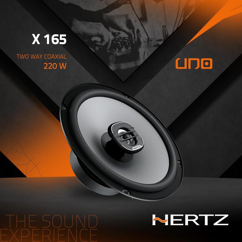 HERTZ مكبرات صوت سيارة هيرتز أونو سلسلة X-165 مقاس 6.5 بوصة ثنائية الاتجاه - Image 3