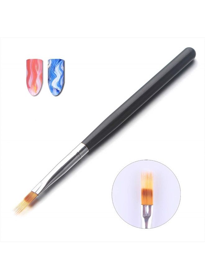 WOKOTO Black Wood Handle Ombre Brush Gel Acrylic Nail Brush Manicure Tools For Gradient UV Gel Nail - Image 2