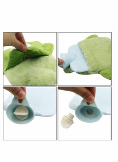 Excefore Hot Water Bottle with Soft Cover Water Bag with 3D Cartoon Plush Cover, for Neck, Shoulder Pain and Hand Feet Warmer, Menstrual Cramps, Hot Compress and Cold Therapy  - Image 3