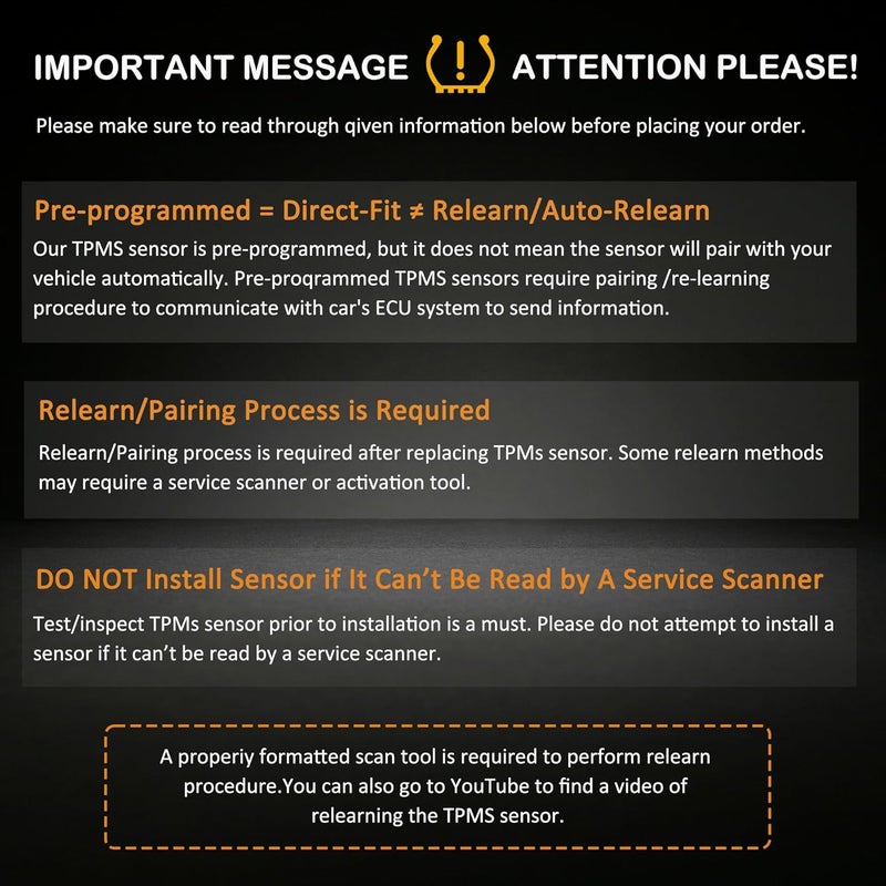 RLP TPMS Sensor Programmed Tire Pressure Monitoring System Sensor 315MHz for Lexus Toyota Scion - Image 5
