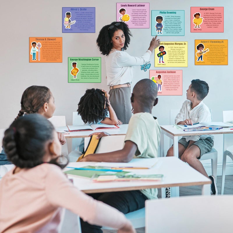 Noveread 9 Pcs Black History Month Posters 8.5''x11'' African American Inventions Posters Inspirational Famous Inventors Posters Classroom Wall Posters Art Decorations for School Students Teacher - Image 5