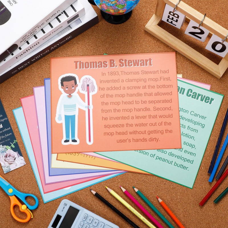 Noveread 9 Pcs Black History Month Posters 8.5''x11'' African American Inventions Posters Inspirational Famous Inventors Posters Classroom Wall Posters Art Decorations for School Students Teacher - Image 3
