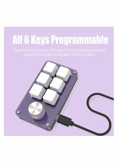 KASTWAVE لوحة مفاتيح KASTWAVE Mini Keypad ميكانيكية للألعاب بيد واحدة، لوحة مفاتيح ماكرو قابلة للبرمجة ومتعددة الوظائف، مع مقبض، التوصيل والتشغيل، لنظام التشغيل Windows، لنظام التشغيل Vista، لنظام التشغيل Linux، لنظام التشغيل Macos (6 مفاتيح)  - Image 3