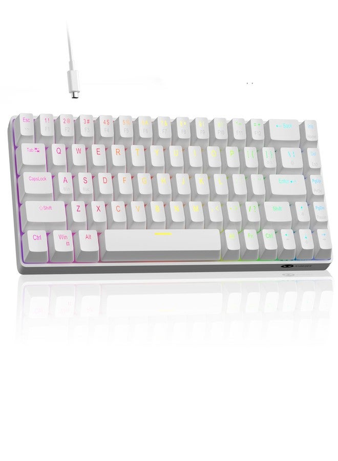 مايجغي لوحة مفاتيح MageGee 60% بمفاتيح مغناطيسية سريعة الاستجابة، سلكية، 68 مفتاحًا، قابلة للتبديل السريع، بإضاءة خلفية RGB قابلة للتخصيص، مناسبة للألعاب، متوافقة مع أنظمة ويندوز/كمبيوتر/ماك، لون أبيض - Image 1