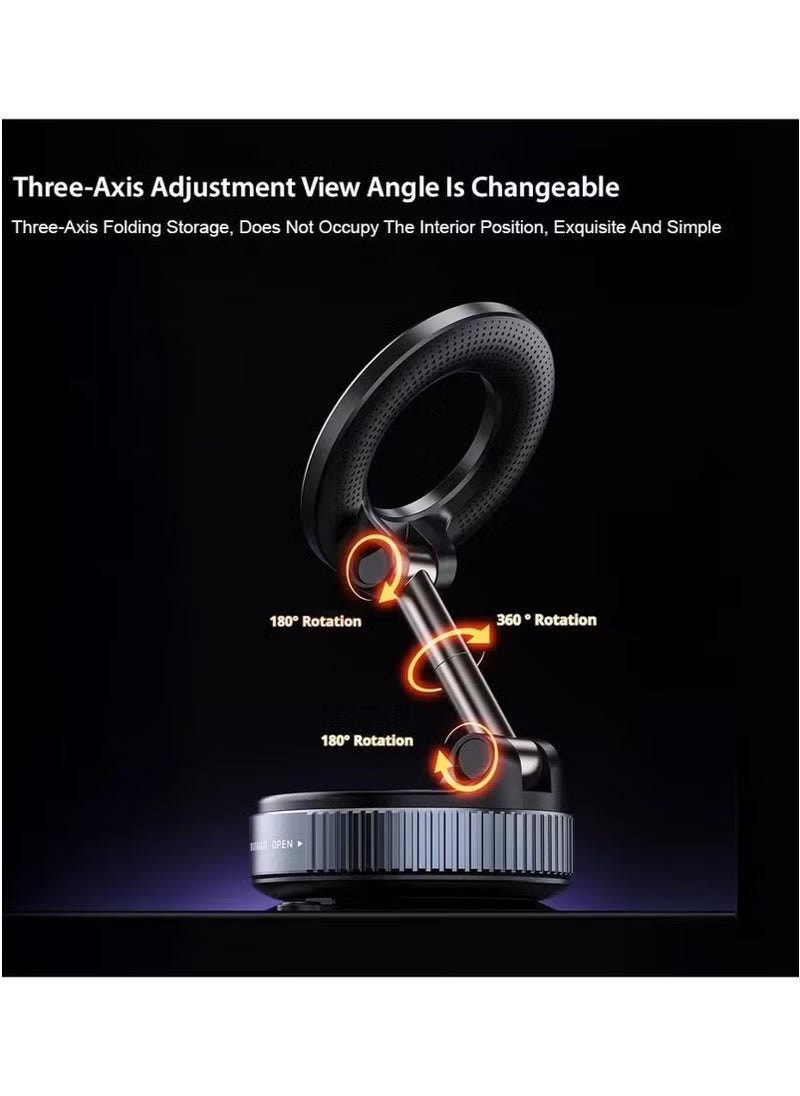 Generic K007 Electric Vacuum Magnetic Suction Phone Holder, Universal Compatibility, Phone Mount for iPhone 16/15/14/13/12, Car/Mirror/Shower  - Image 2
