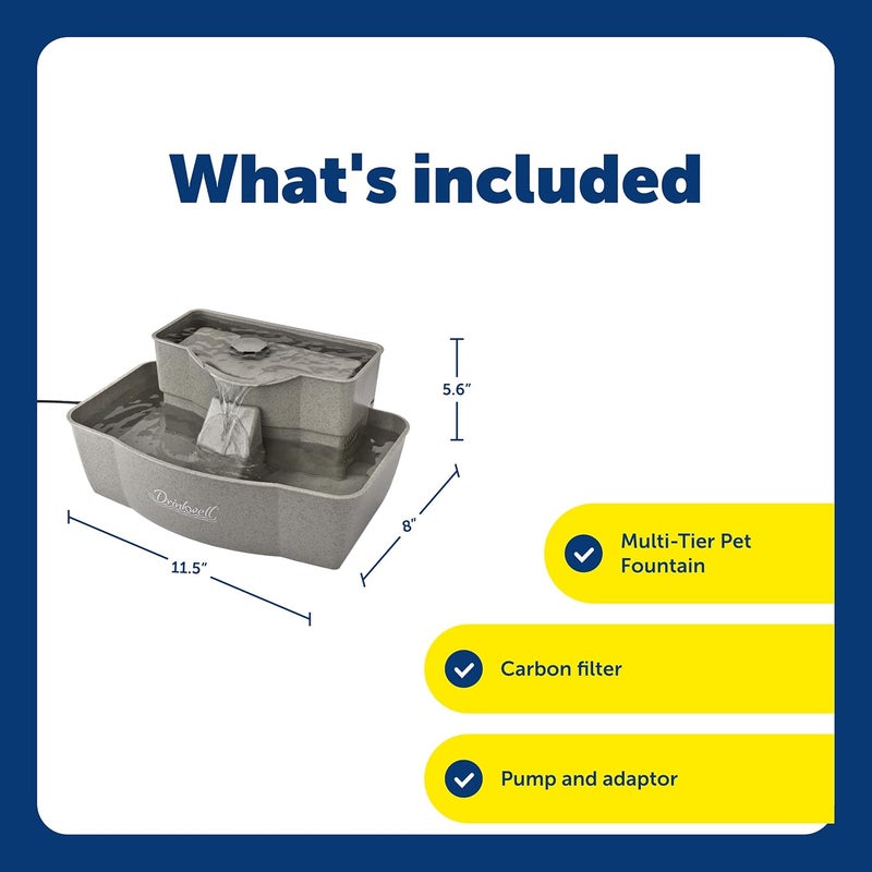 PetSafe Multi-Tier Fountain - Large Waterer for Cats and Dogs with 100 Oz Capacity and Fresh Filtered Water - Image 4