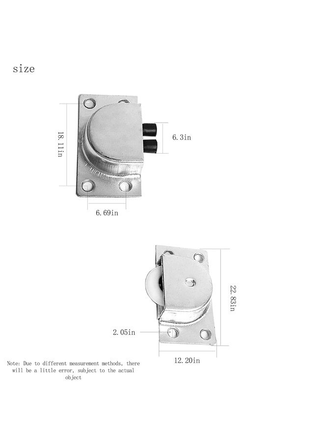 4 Pairs Furniture Roller Wheels Sliding Door Pulley Nylon Single Wheel Sliding Door Roller Wardrobe Closet Cabinet Drawer Sliding  - Image 2