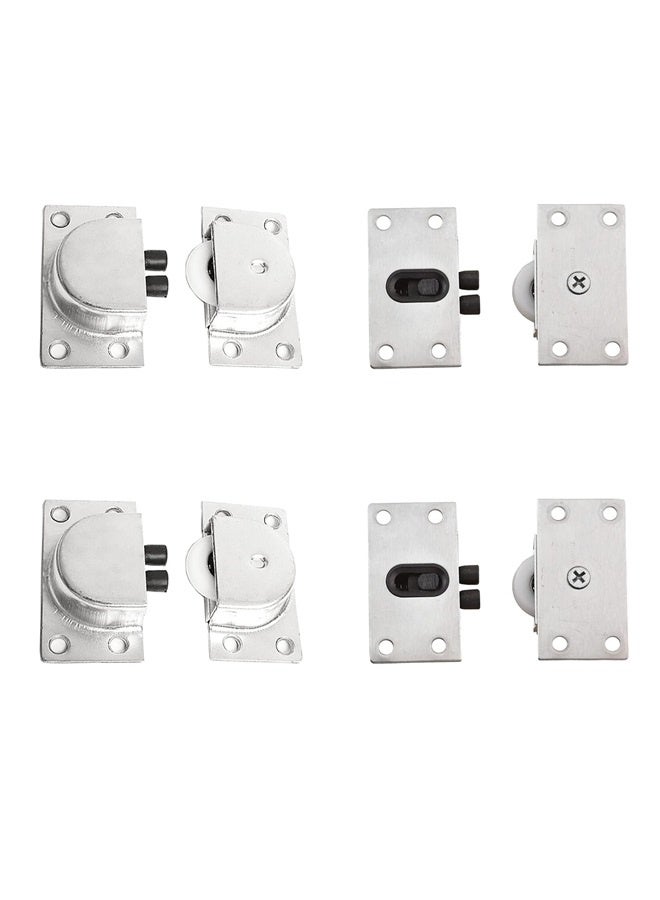 4 Pairs Furniture Roller Wheels Sliding Door Pulley Nylon Single Wheel Sliding Door Roller Wardrobe Closet Cabinet Drawer Sliding  - Image 1