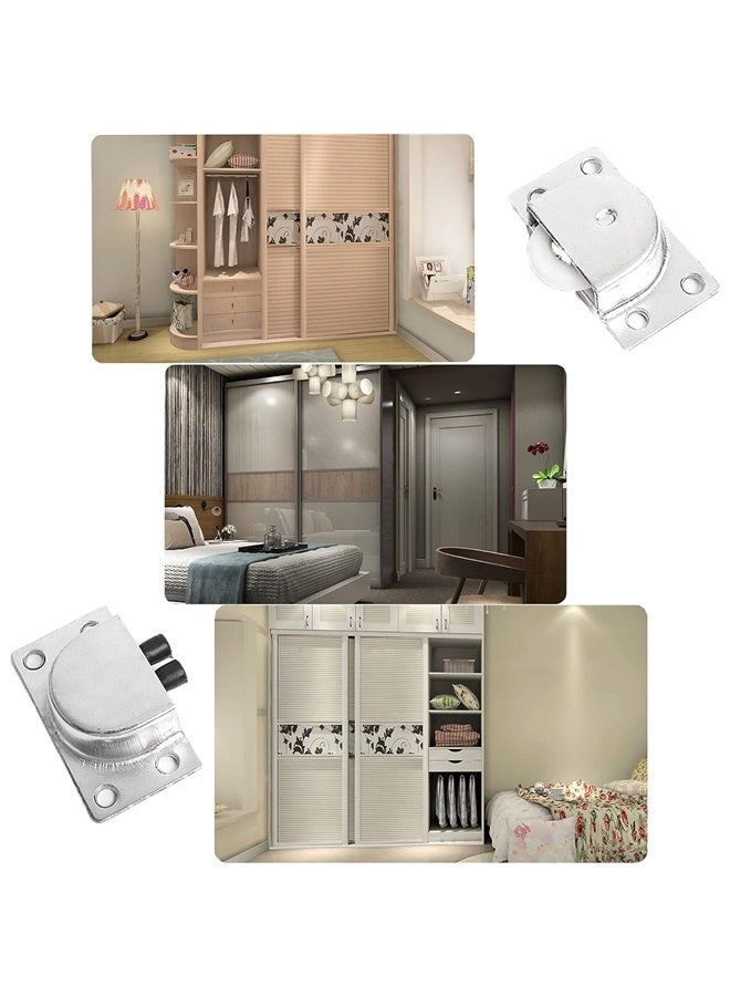 4 Pairs Furniture Roller Wheels Sliding Door Pulley Nylon Single Wheel Sliding Door Roller Wardrobe Closet Cabinet Drawer Sliding  - Image 5