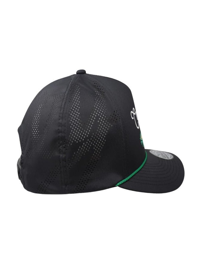 HOOEY Cowboy Golf Hills Hat - Adjustable Snapback Rope Cap, Performance Golf Hat with Embroidered Western Design (Black) - Image 4