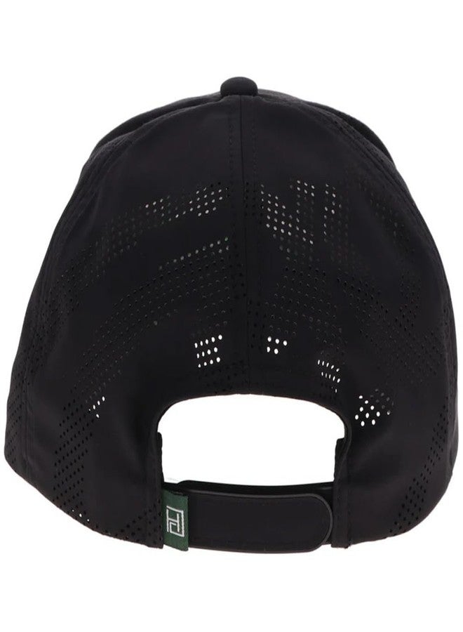 HOOEY Cowboy Golf Hills Hat - Adjustable Snapback Rope Cap, Performance Golf Hat with Embroidered Western Design (Black) - Image 3
