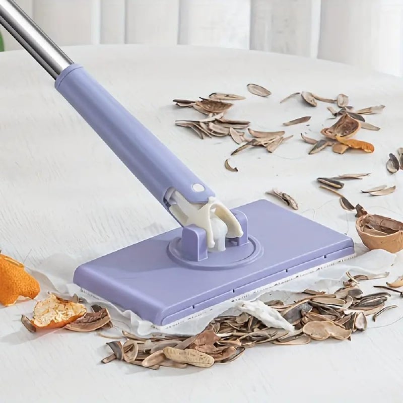 RRJ Household Flat Mop with Push Pull Cloth Changing Handle for Kitchen Bathroom and Tabletop Automatic Floor Cleaner with Changing Cloth Multipurpose Hands1 PCS Multi Color - Image 3