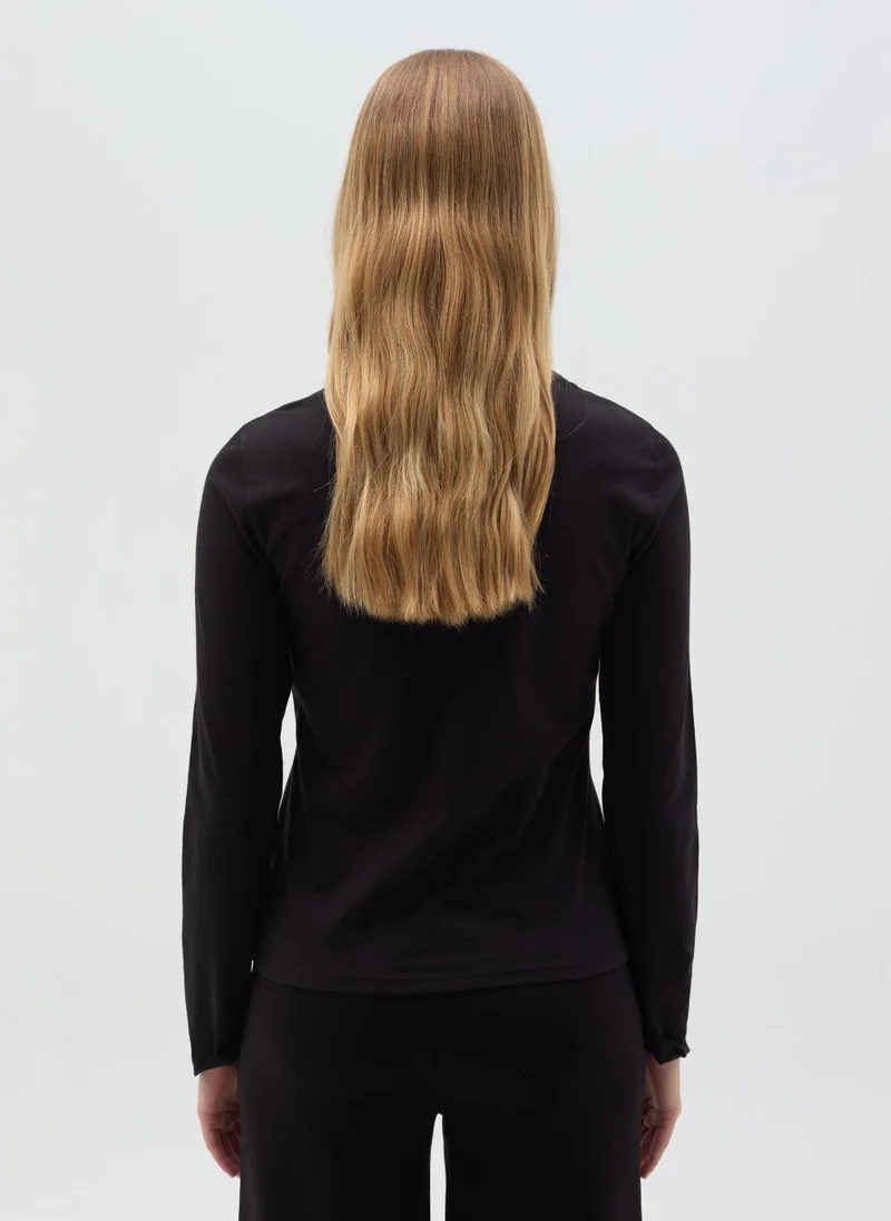 Ovs Essential Long-Sleeved T-Shirt In Cotton