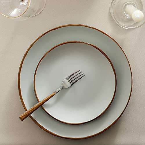 Stone Lain, Stoneware, Service for 4, Light Green, Plates and Bowls Sets, Dinnerware Set with 4 Dinner - & 4 Salad Plates, 4 Pasta - & 4 Round Bowls, Dishwasher & Microwave Safe, 16-Piece - Image 4