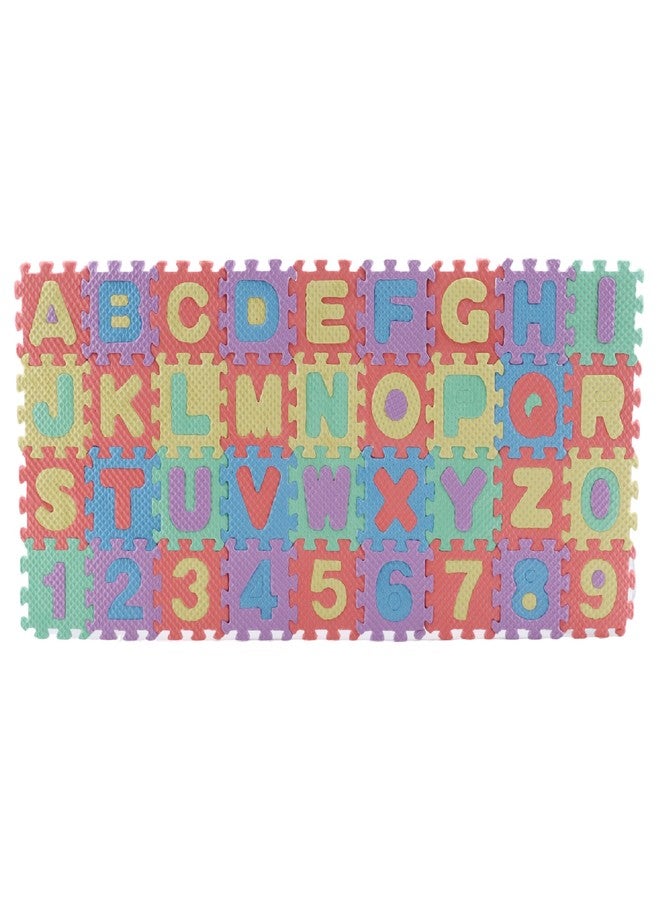 Kexinglu 36Pcs Miniature Foam Flooring Figurines, 1.9Inch Mini Interlocking Alphabet and Numbers Mats, EVA Tiles for Desk,Bookshelf,Bedside,Doll House Decor(Random Color) - Image 1