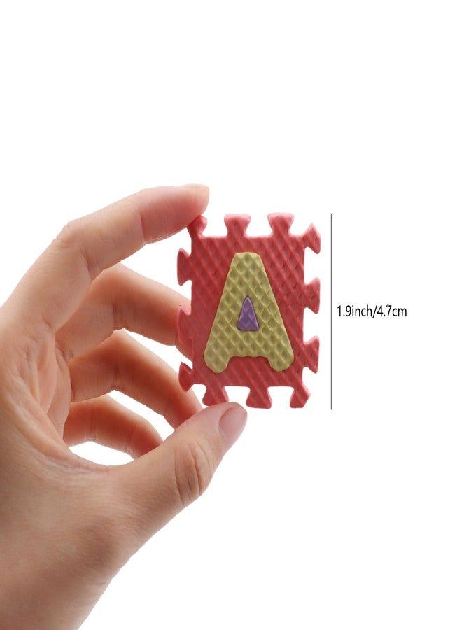 Kexinglu 36Pcs Miniature Foam Flooring Figurines, 1.9Inch Mini Interlocking Alphabet and Numbers Mats, EVA Tiles for Desk,Bookshelf,Bedside,Doll House Decor(Random Color) - Image 2