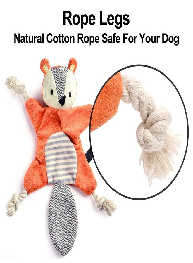 Vitscan Squirrel Plush Toy, Stuffless Dog Chew Toy with Rope Knots, Crinkle Squeaky Toy for Small Dogs - Image 5