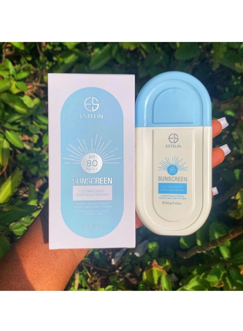 Estelin ULTRA-LIGHT Hydrating Invisible Sunscreen, SPF80 PA+++ - Image 3
