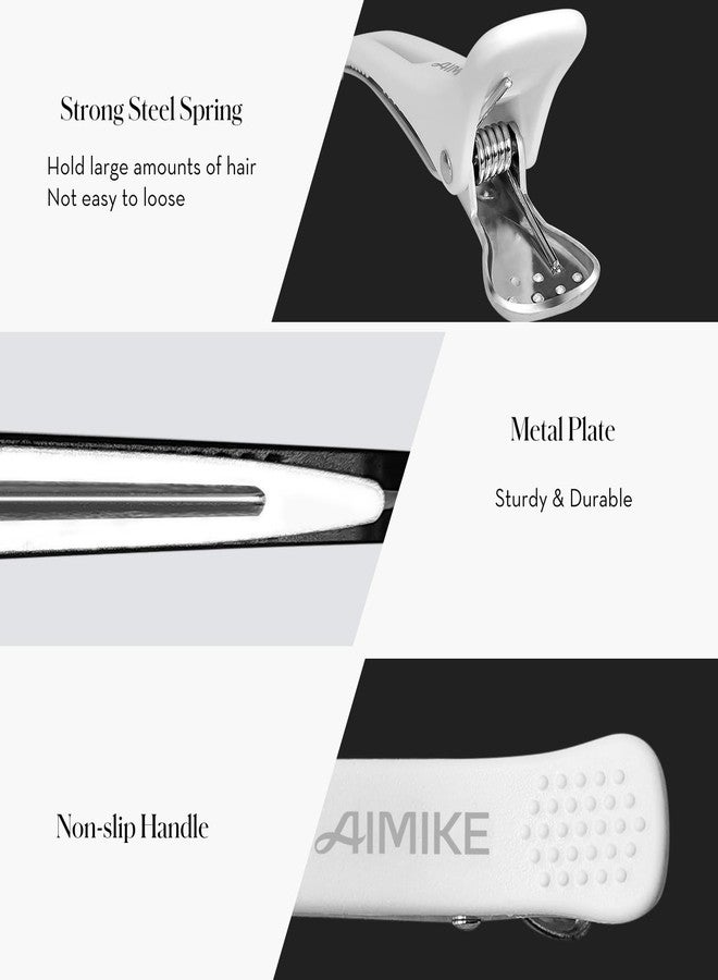 AIMIKE Hair Clips for Styling and Sectioning - 6 Pack Non-Slip Clips with Silicone Band, No-Trace Design for Thick and Thin Hair - Image 3