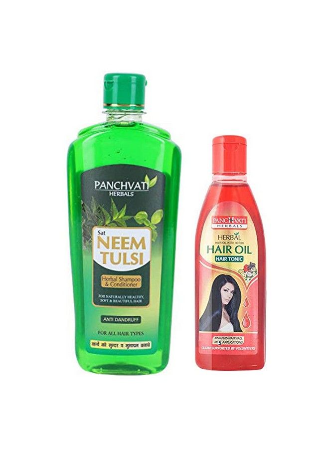 Panchvati Hair Protection Kit Hair Oil 100 Ml + Neem Tulsi Shampoo 450 Ml - Image 2