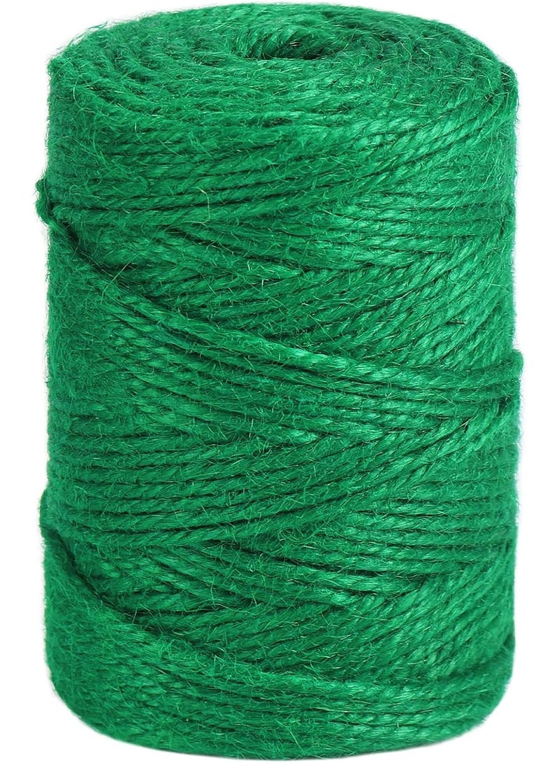 Tenn Well Jute Garden Twine, 328 Feet 3mm Heavy Duty Tomato Twine, Green Plant Ties for Gardening, Climbing Plants, Vegetables, Crafting - Image 1
