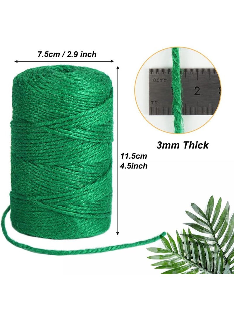 Tenn Well Jute Garden Twine, 328 Feet 3mm Heavy Duty Tomato Twine, Green Plant Ties for Gardening, Climbing Plants, Vegetables, Crafting - Image 2
